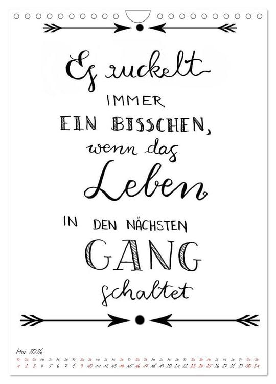 Produktbild: Spruch-Reich-handgeschriebene Spr&uuml;che von frech bis weise (Wandkalender 2026 DIN A4 hoch), CALVENDO Monatskalender