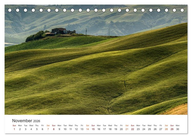 Produktbild: Tuscany A color palette (Desk Calendar 2026 DIN A5 landscape), CALVENDO 12 Month DeskCalendar