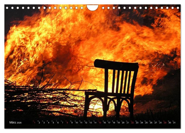 Produktbild: Feuer &bull; W&auml;rme, Licht & Gefahr (Wandkalender 2026 DIN A4 quer), CALVENDO Monatskalender