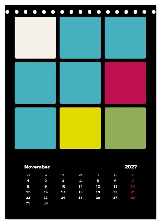 Produktbild: Fotokalender FARBFL&Auml;CHEN (Tischkalender 2027 DIN A5 hoch), CALVENDO Monatskalender