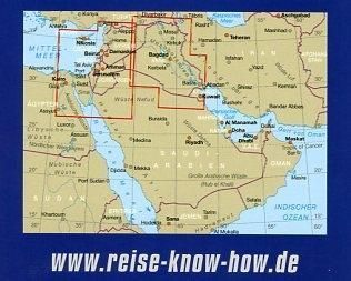Produktbild: Reise Know-How Landkarte Naher Osten (1:1.200.000) : Syrien, Libanon, Israel, Sinai Halbinsel, Jordanien, Irak, Kuwait
