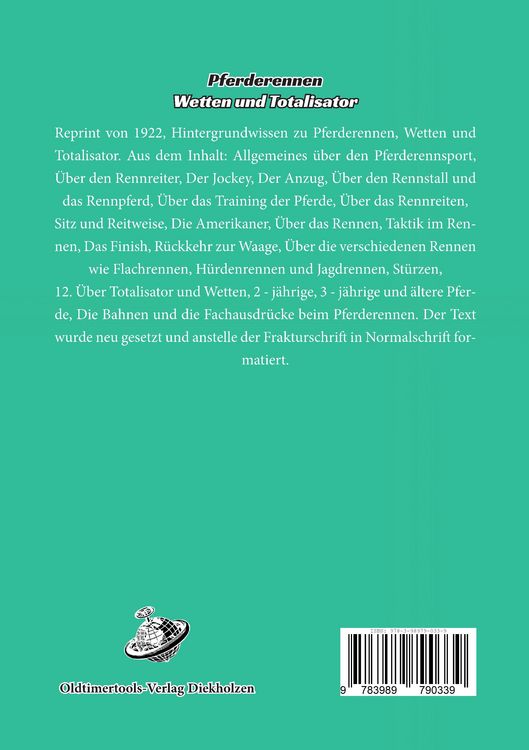 Produktbild: Pferderennen Wetten und Totalisator