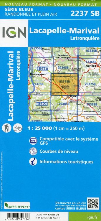 Produktbild: Lacapelle-Marival 1:25 000