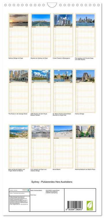 Produktbild: Familienplaner 2027 - Sydney - Pulsierendes Herz Australiens mit 5 Spalten (Wandkalender, 21 x 45 cm) CALVENDO