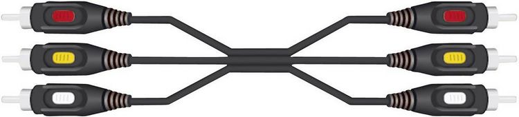 Produktbild: SpeaKa Professional Composite Cinch AV Anschlusskabel [3x Cinch-Stecker - 3x Cinch-Stecker] 10 m Schwarz