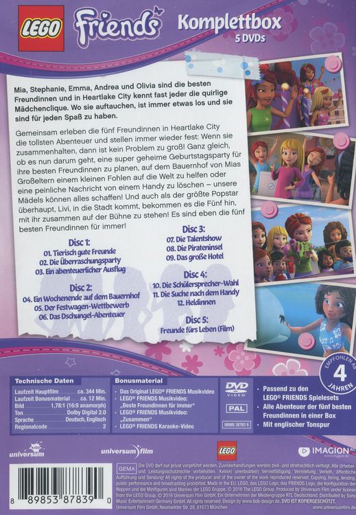 Produktbild: LEGO - Friends - Komplettbox [5 DVDs]