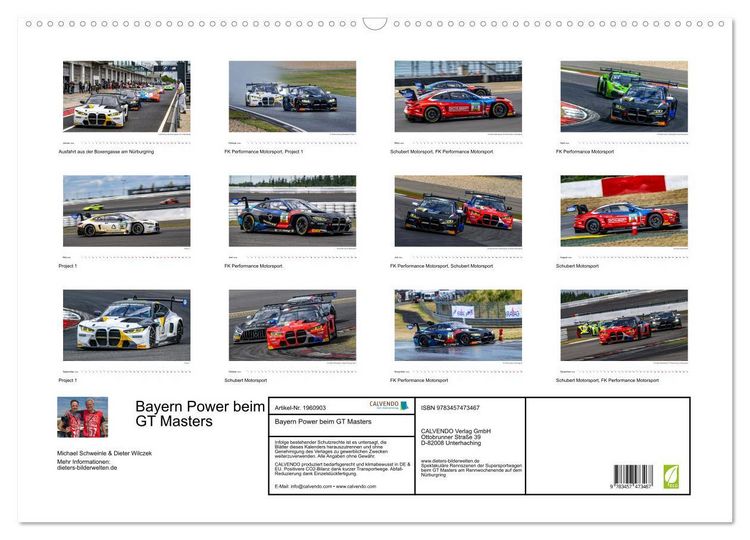 Produktbild: Bayern Power beim GT Masters (Wandkalender 2026 DIN A2 quer), CALVENDO Monatskalender