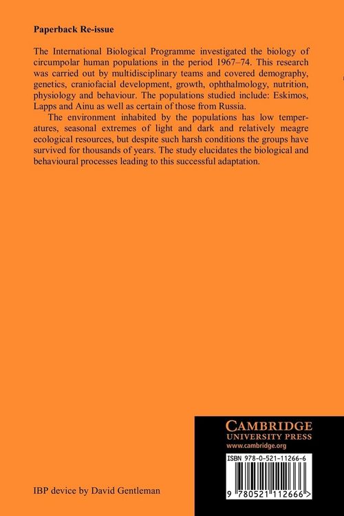 Produktbild: The Human Biology of Circumpolar Populations