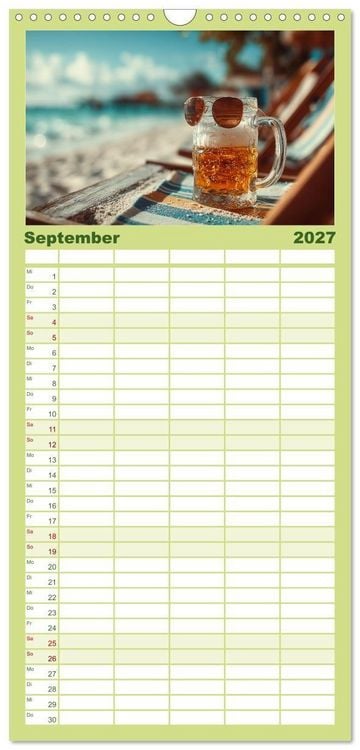 Produktbild: Familienplaner 2027 - Bier im Blut - Ma&szlig; f&uuml;r Ma&szlig; durchs M&auml;nnerjahr mit 5 Spalten (Wandkalender, 21 x 45 cm) CALVENDO