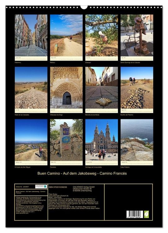 Produktbild: Buen Camino - Auf dem Jakobsweg - Camino Franc&eacute;s (Wandkalender 2026 DIN A2 hoch), CALVENDO Monatskalender