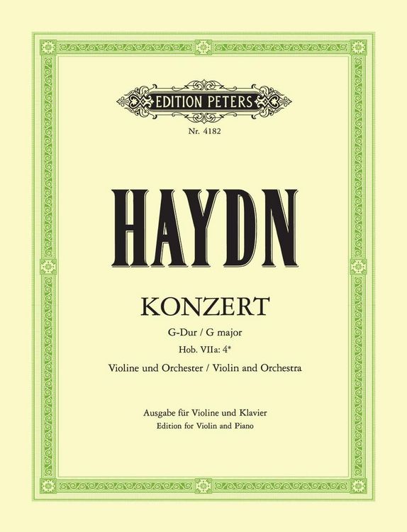 Produktbild: Violin Concerto in G Hob. VIIa:4