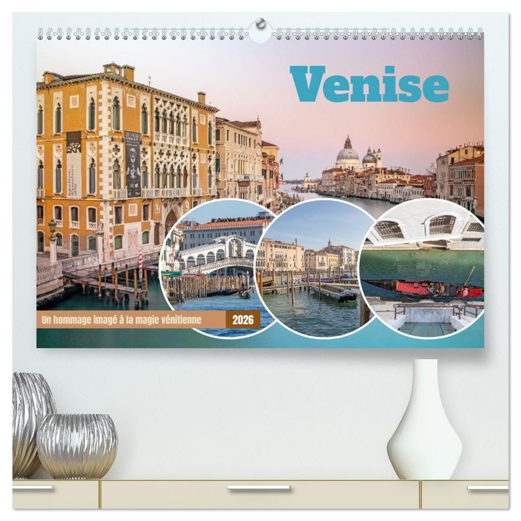 Produktbild: Venise - Un hommage imag&eacute; &agrave; la magie v&eacute;nitienne (Calendrier mural 2026 DIN A2 vertical) calendrier de bureau