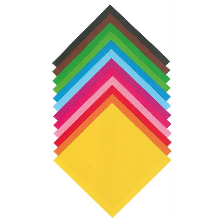 Produktbild: Folia Faltbl&auml;tter aus Origami Papier DUO UNI 80g/m&sup2;, 13x13cm, 96 Blatt, farbig sortiert