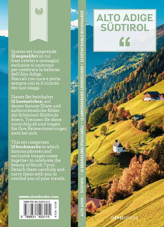 Produktbild: Lesezeichen-Set Alto Adige - S&uuml;dtirol