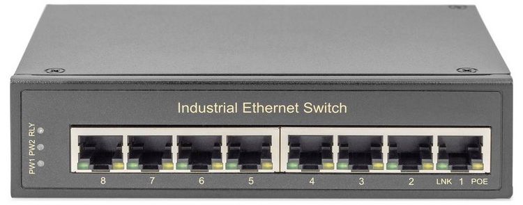 Produktbild: Digitus DN-651108 DN-651108 Industrial Ethernet Switch 8 Port 10 / 100 / 1000MBit/s
