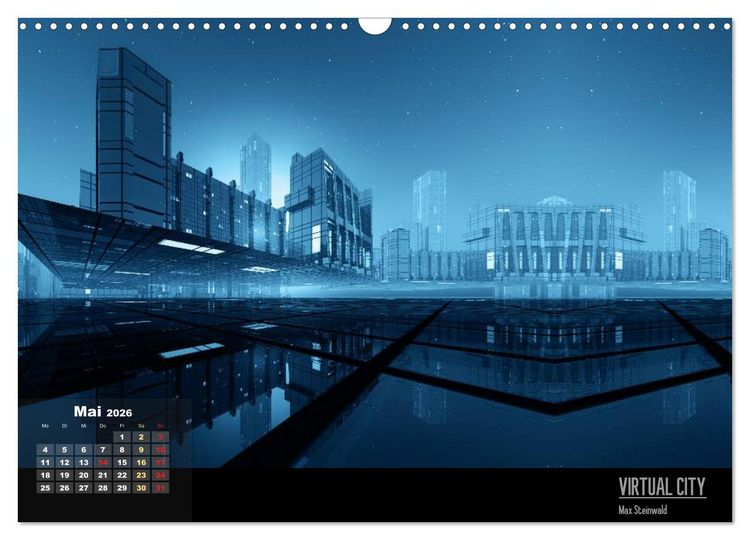 Produktbild: VIRTUAL CITY 2026 CH-Version (Wandkalender 2026 DIN A3 quer), CALVENDO Monatskalender