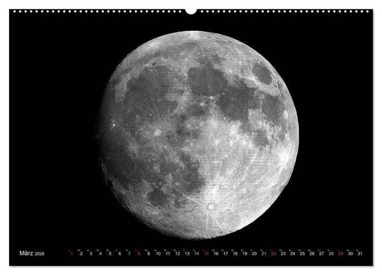 Produktbild: Sonne, Monde und Planeten (hochwertiger Premium Wandkalender 2026 DIN A2 quer), Kunstdruck in Hochglanz