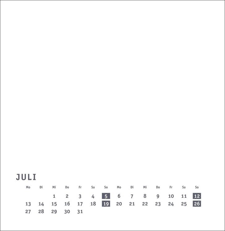 Produktbild: Premium-Bastelkalender weiß groß 2026