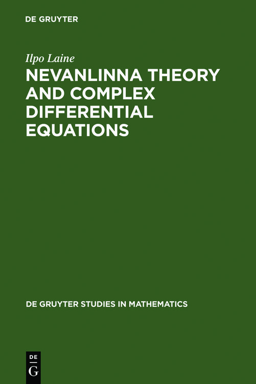 Produktbild: Nevanlinna Theory and Complex Differential Equations