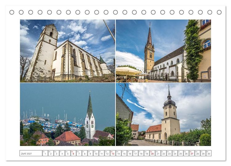 Produktbild: Gottesh&auml;user am Bodensee (Tischkalender 2027 DIN A5 quer), CALVENDO Monatskalender