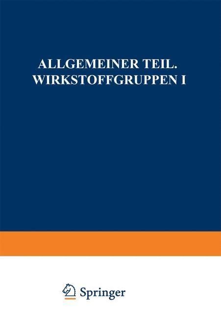 Produktbild: Allgemeiner Teil. Wirkstoffgruppen I