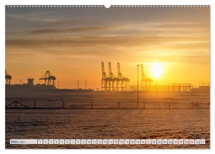 Produktbild: JadeWeserPort Impressionen vom Containerterminal in Wilhelmshaven (Wandkalender 2027 DIN A2 quer), CALVENDO Monatskalender