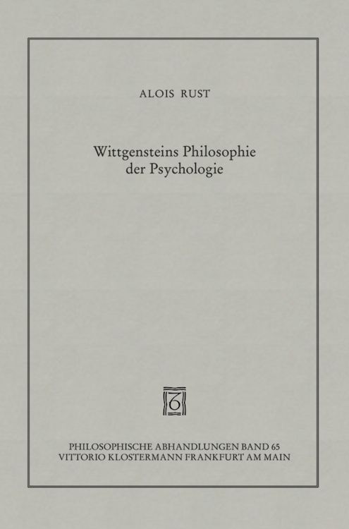 Produktbild: Wittgensteins Philosophie der Psychologie