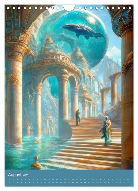 Produktbild: Fremde Zivilisationen - Science Fiction (Wandkalender 2026 DIN A4 hoch), CALVENDO Monatskalender