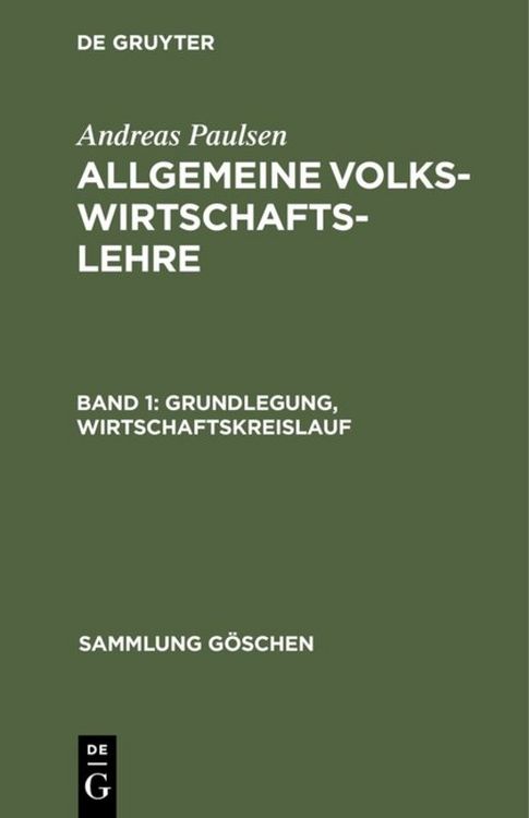 Produktbild: Grundlegung, Wirtschaftskreislauf
