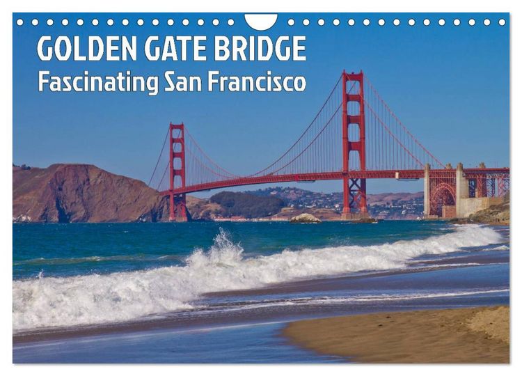 Produktbild: GOLDEN GATE BRIDGE Fascinating San Francisco (Wall Calendar 2026 DIN A4 landscape), CALVENDO 12 Month Wall Calendar