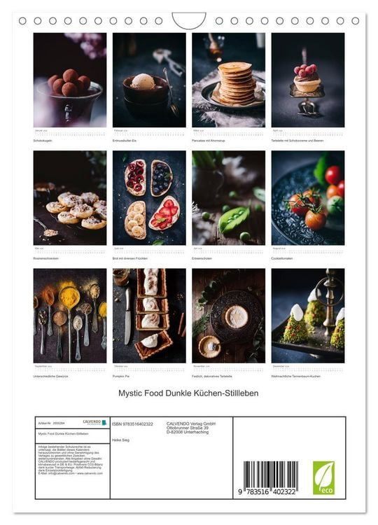 Produktbild: Mystic Food Dunkle K&uuml;chen-Stillleben (Wandkalender 2026 DIN A4 hoch), CALVENDO Monatskalender