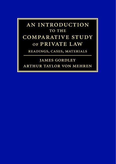 Produktbild: Introduction to the Comparative Study of Private Law