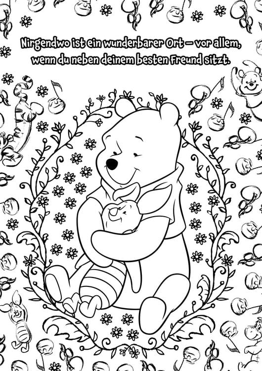 Produktbild: Disney Winnie Puuh: Malblock: &uuml;ber 60 wundervolle Motive zum Ausmalen!