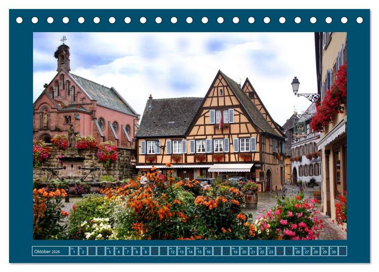 Produktbild: Faszinierendes Elsass (Tischkalender 2026 DIN A5 quer), CALVENDO Monatskalender