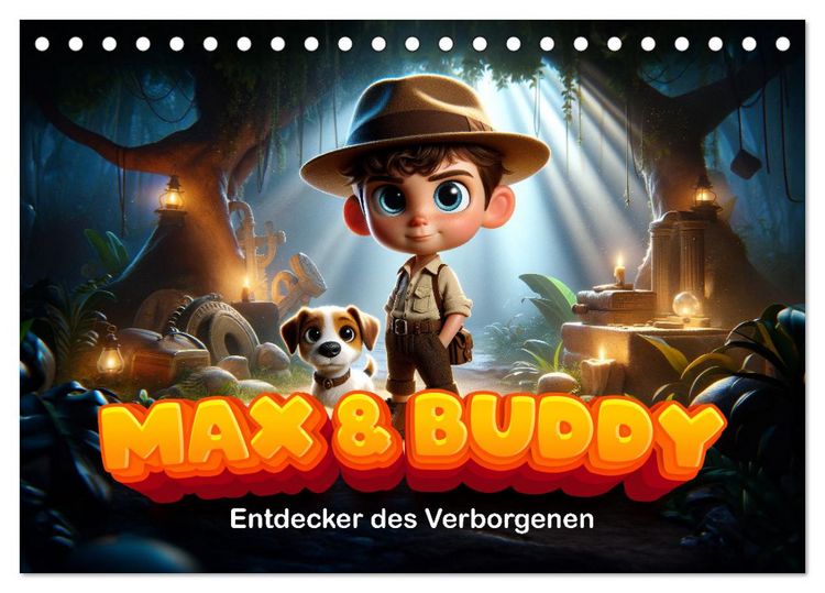 Produktbild: Max und Buddy: Entdecker des Verborgenen (Tischkalender 2026 DIN A5 quer), CALVENDO Monatskalender