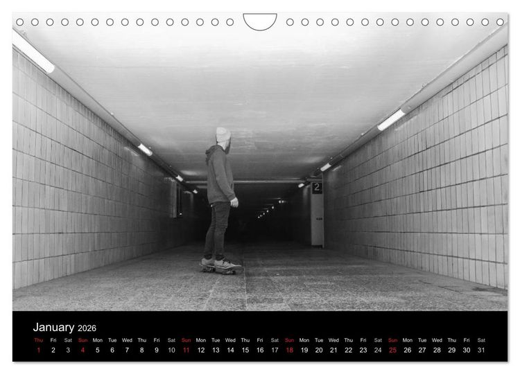 Produktbild: Skateboard - Street only (Wall Calendar 2026 DIN A4 landscape), CALVENDO 12 Month Wall Calendar