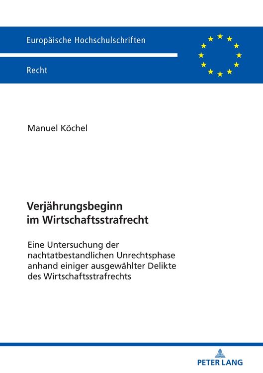 Produktbild: Verj&auml;hrungsbeginn im Wirtschaftsstrafrecht