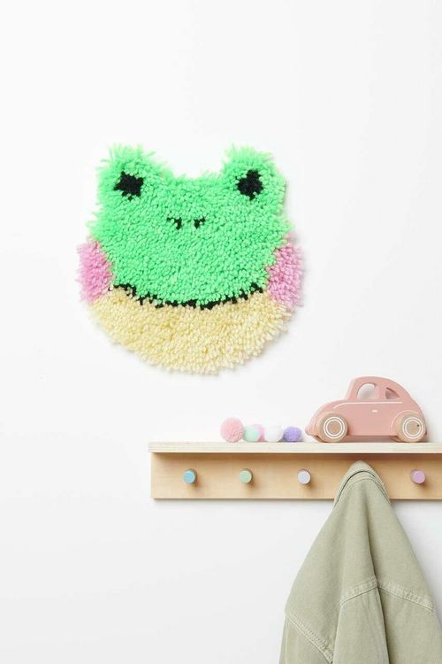 Produktbild: Rico Hooki Hooki, Kn&uuml;pfset, Frosch, Wandbehang, 24x24cm