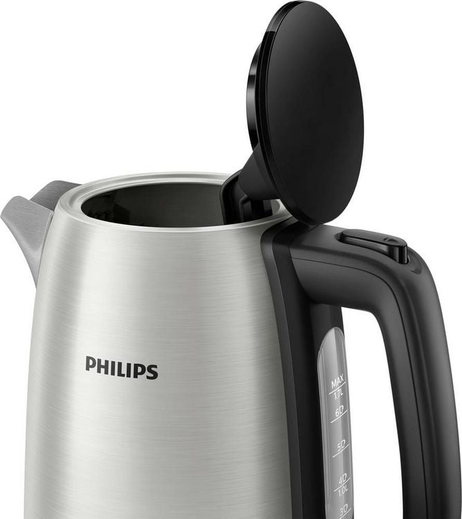 Produktbild: Philips Home HD9350/90 Daily Wasserkocher Edelstahl, Schwarz Fassungsverm&ouml;gen: 1.7 l
