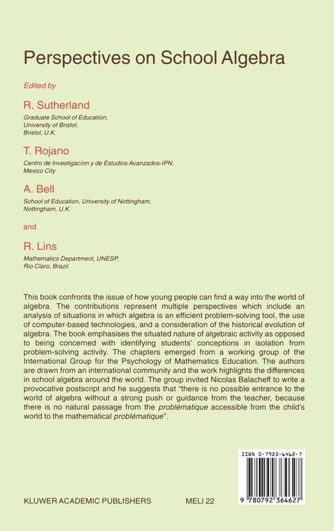 Produktbild: Perspectives on School Algebra