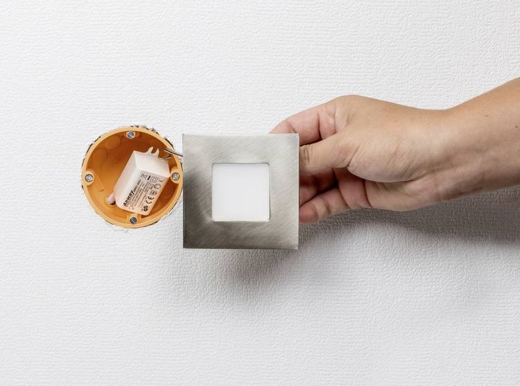 Produktbild: Heitronic 27693 LED-Einbauleuchte LED LED fest eingebaut 2W Edelstahl (geb&uuml;rstet)