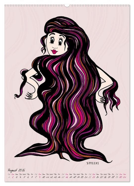 Produktbild: The HAIRSTYLAS Fashion (Wall Calendar 2026 DIN A2 portrait), CALVENDO 12 Month Wall Calendar