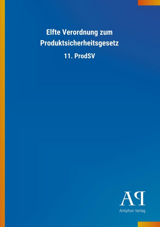 Produktbild: Elfte Verordnung zum Produktsicherheitsgesetz