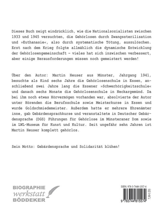 Produktbild: Zwangssterilisation und "Euthanasie" von Geh&ouml;rlosen und Aufbruch zu neuem, erweitertem Leben