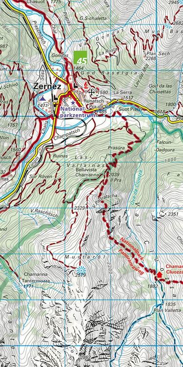 Produktbild: K&uuml;mmerly+Frey Wanderkarte 37 Nationalpark Val M&uuml;stair 1:40.000