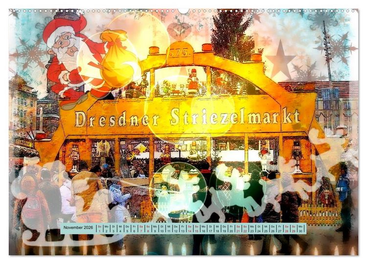 Produktbild: Gr&uuml;&szlig;e aus Dresden (hochwertiger Premium Wandkalender 2026 DIN A2 quer), Kunstdruck in Hochglanz
