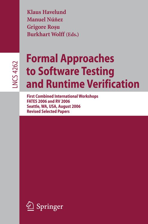 Produktbild: Formal Approaches to Software Testing and Runtime Verification