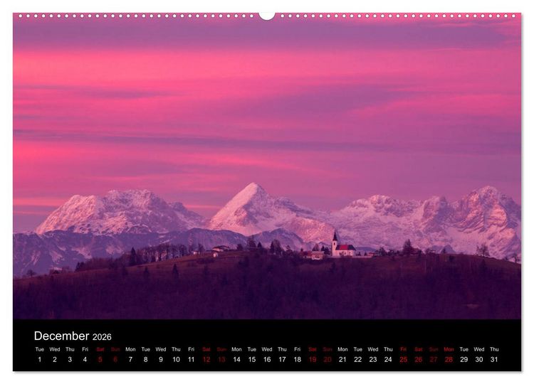 Produktbild: Mountains of Slovenia (High Quality Premium Wall Calendar 2026 DIN A2 landscape),CALVENDO 12 Month Wall Calendar
