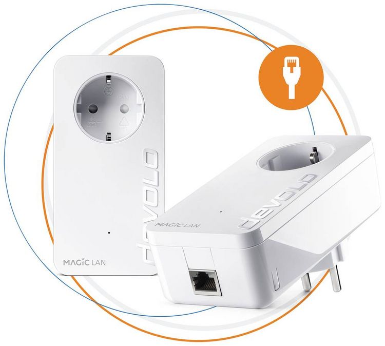 Produktbild: Devolo Magic 1 LAN Starter Kit Powerline Starter Kit 8295 EU Powerline 1200MBit/s