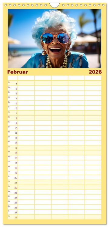 Produktbild: Familienplaner 2026 - Zeit f&uuml;r Party mit 5 Spalten (Wandkalender, 21 x 45 cm) CALVENDO